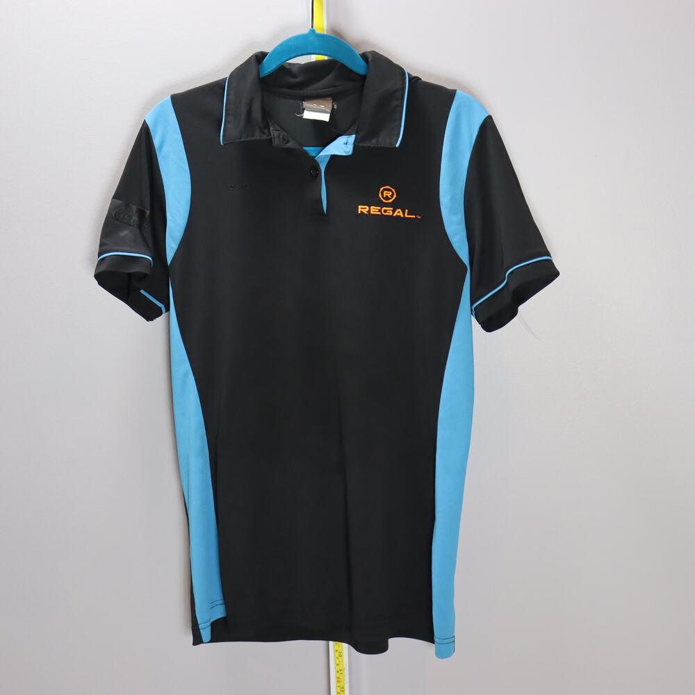 Copied - Regal Barco Uniforms Black Teal Performance Polo Shirt Size M